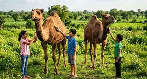Caring and grooming the farm animals