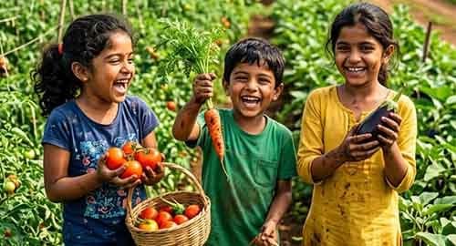 Harvesting fruits and vegetables