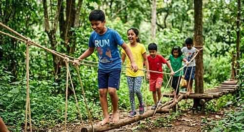 Obstacle courses and outdoor adventure games